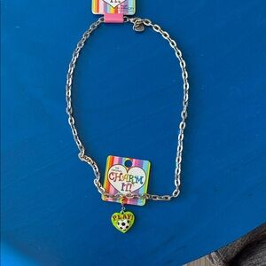 Silver Necklace with Yellow Heart Pendant